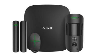StarterKit kezdőcsomag; Ajax HUB 2 Plus WiFi kompatibilis riasztóközpont szett; fekete eszközökkel