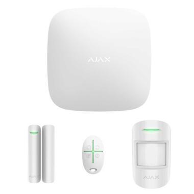 StarterKit kezdőcsomag; Ajax HUB riasztóközpont szett; fehér eszközökkel