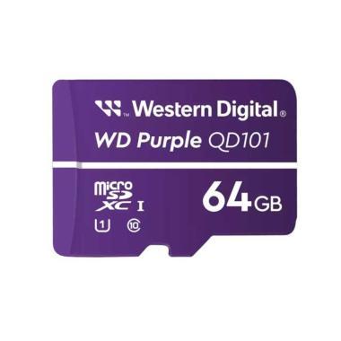 WD Purple 64GB micro SD kártya; microSDXC; Class 10 UHS-I; 24/7
