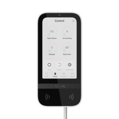 Keypad TouchScreen Fibra 5 érintőképernyős kezelő; vezetékes; kártyaolvasóval; fehér