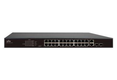 Uniview 24 portos, 2 Uplinkes (Combo port) PoE switch, 30W/port, max kapacitás 370W