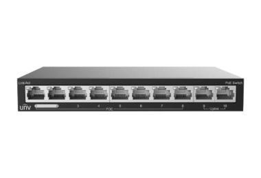 Uniview 10 portos (8+2) 10/100Mbps-es, PoE Switch, 15W/port,