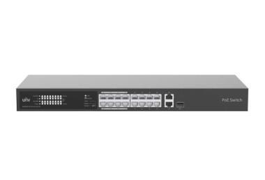 Uniview 16 portos, 2 Uplinkes (Combo port) PoE switch, 30W/port, max kapacitás 225W
