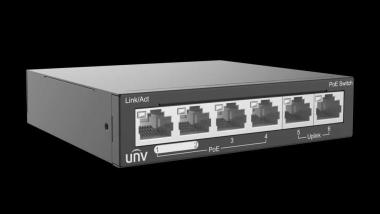 Uniview 6 portos (4+2) 10/100Mbps-es, PoE Switch