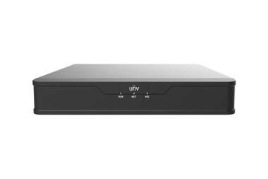 4 csatornás, 1 HDD-s, IP Rögzítő, 1U  kialakítás, 4 POE csatlakozóval rendelkezik