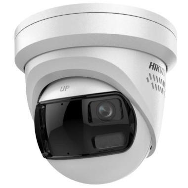 6 MP WDR panoráma IP turret kamera; IR/láthatófény; fény- és hangriasztás; beépített mikrofon