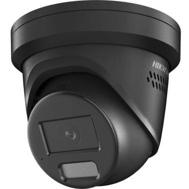 8 MP WDR fix ColorVu IP turret kamera;IR/láthatófény;fény- és hangriasztás;beépített mikrofon;fekete