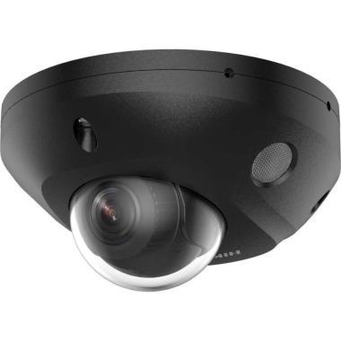 8 MP AcuSense WDR fix IP mini dómkamera; IR/láthatófény; hang I/O; riasztás I/O; mikrofon; fekete