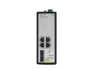 6 portos ipari Gbit PoE switch (120 W); 4 PoE+/ 2 SFP uplink