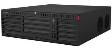 32 csatornás NVR; 320/400 Mbps be-/kimeneti sávszélesség; riasztás I/O; eSata; redundáns táp