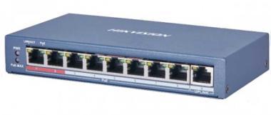 9 portos PoE switch (115 W); 8 PoE + 1 uplink port; nem menedzselhető