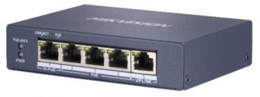5 portos Gbit PoE switch (60 W); 3 PoE+ / 1 HiPoE / 1 uplink port