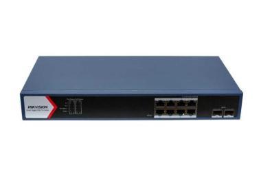 10 portos Gbit PoE switch (130 W); 8 PoE+2 10G SFP uplink port; menedzselhető