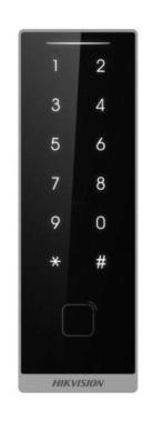 Kártyaolvasó EM, DESfire, Mifare (13.56 MHz); RS485 vagy Wiegand kimenet; Bluetooth; PIN