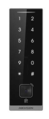 Kártyaolvasó EM, Mifare (13.56 MHz); RS485 vagy Wiegand kimenet; QR kód olvasó; PIN, Bluetooth