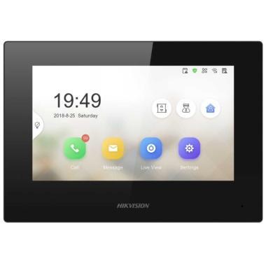 IP video-kaputelefon beltéri egység; 7 TFT LCD érintő kijelző; 1024x600 felbontás