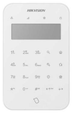 Vezeték nélküli LCD+LED kezelő AXPro központokhoz; 868 MHz; fehér; 4x CR123A elem