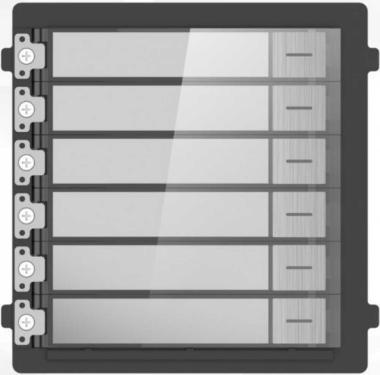 Társasházi IP video-kaputelefon kültéri 6 lakásos modulegység; rozsdamentes acél
