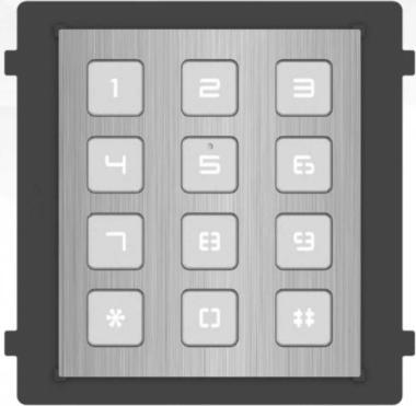 Társasházi IP video-kaputelefon kültéri billentyűzet/tasztatúra modulegység; rozsdamentes acél