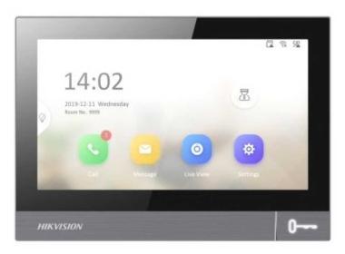 IP video-kaputelefon beltéri egység; 7 IPS kijelző; 1024x600 felbontás; WiFi; PoE