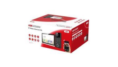 Egylakásos IP video-kaputelefon szett;DS-KH6350-WTE1+DS-KV6124-WBE1+2db PSU+DS-KABV6114-RS