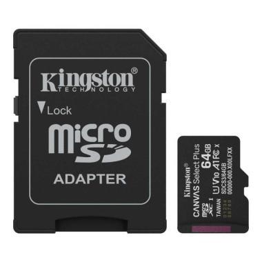 64GB microSD kártya; microSDXC; UHS-I Speed Class; U1; V10; adapterrel