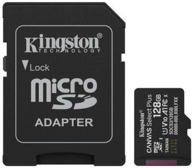 128GB microSD kártya; microSDXC; UHS-I Speed Class; U1; V10; adapterrel