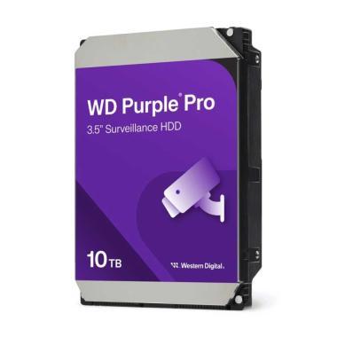 WD Purple Pro; 10 TB biztonságtechnikai merevlemez; 7200 rpm; 24/7 alkalmazásra
