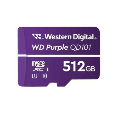 WD Purple 512GB micro SD kártya; microSDXC; Class 10 UHS-I; 24/7